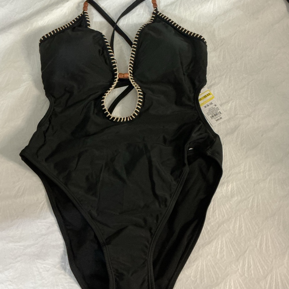 Shade & Shore Black One Piece Swimsuit